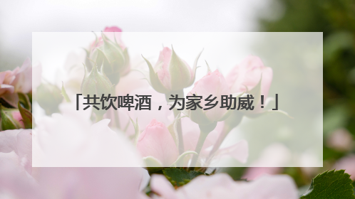 共饮啤酒，为家乡助威！